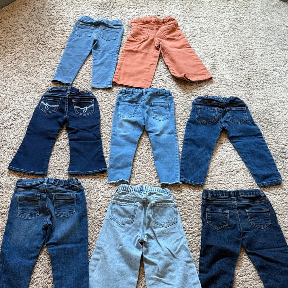 Toddler Girls Denim and Corduroy Pants Set 2T - Picture 2 of 9